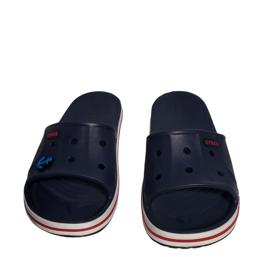 Crocs Unisex Sandal Bayaband Slide Size 8M/10F Blue Slip On Comfort Sandal. - Picture 4 of 8